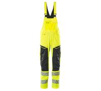 Mascot Accelerate Safe Bib & Brace With Kneepad Pockets - Hi-Vis Yellow/black (34.5) (Leg Length - Short)