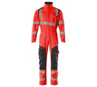 Mascot Accelerate Safe Boilersuit With Kneepad Pockets (Hi-Vis Red/dark Navy) (Xx Large)