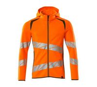 Mascot Accelerate Safe Hoodie With Zipper (Hi-Vis Orange/moss Green) (Xxxx Large)