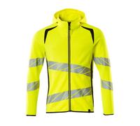 Mascot Accelerate Safe Hoodie With Zipper (Hi-Vis Yellow/black) (Xxxx Large)