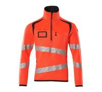 Mascot Accelerate Safe Knitted Jumper With Half Zip (Hi-Vis Red/dark Navy) (Xx Large)