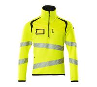 Mascot Accelerate Safe Knitted Jumper With Half Zip (Hi-Vis Yellow/black) (Large)