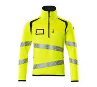 Mascot Accelerate Safe Knitted Jumper With Half Zip (Hi-Vis Yellow/dark Navy) (Small)
