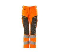 Mascot Accelerate Safe Ladies Diamond Fit Trousers With Kneepad Pockets (Hi-Vis Orange/grey) (37) (Leg Length - Short)