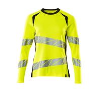 Mascot Accelerate Safe Ladies Fit Long-Sleeved T-Shirt (Hi-Vis Yellow/black) (Large)