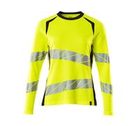 Mascot Workwear 19091 Long-Sleeved Ladies Fit T-Shirt Hi-Vis Yellow/ D 2XL