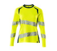 Mascot Workwear 19091 Long-Sleeved Ladies Fit T-Shirt Hi-Vis Yellow/Da M