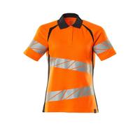 Mascot 19093-771 Women's Accelerate Safe Polo Shirt - Hi-vis Orange/Dark Navy -