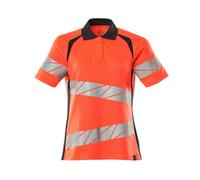 Mascot 19093-771 Women's Accelerate Safe Polo Shirt - Hi-vis Red/Dark Navy - 2XL