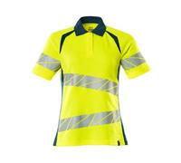 Mascot 19093-771 Women's Accelerate Safe Polo Shirt - Hi-vis Yellow/Dark Petrole