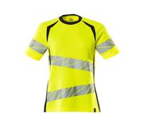 Mascot 19092-771 Women's Accelerate Safe T-Shirt - Hi-vis Yellow/Dark Navy - M (