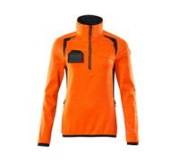 Mascot Accelerate Safe Ladies Half Zip Microfleece (Hi-Vis Orange/dark Navy) (Large)