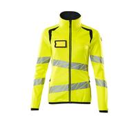 Mascot Accelerate Safe Ladies Microfleece Jacket With Zipper (Hi-Vis Yellow/dark Navy) (X Large)
