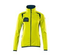 Mascot Accelerate Safe Ladies Microfleece Jacket With Zipper (Hi-Vis Yellow/dark Petroleum) (Large)