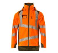Mascot Accelerate Safe Lightweight Lined Outer Shell Jacket (Hi-Vis Orange/moss Green) (Large)