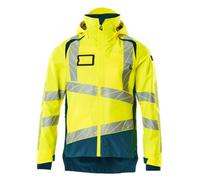 Mascot Accelerate Safe Lightweight Lined Outer Shell Jacket (Hi-Vis Yellow/dark Petroleum) (X Large)