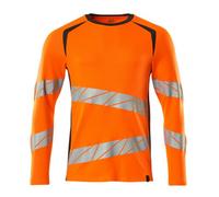 Mascot Accelerate Safe Modern Fit Long-Sleeved T-Shirt (Hi-Vis Orange/dark Anthracite) (Small)