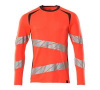 Mascot Accelerate Safe Modern Fit Long-Sleeved T-Shirt (Hi-Vis Red/dark Anthracite) (X Large)