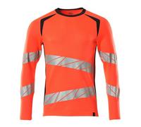 Mascot 19081-771 Accelerate Safe T-shirt, Long-sleeved - Hi-vis Red/Dark Navy -