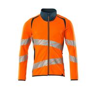 Mascot Accelerate Safe Modern Fit Zippered Sweatshirt (Hi-Vis Orange/dark Petroleum) (Large)