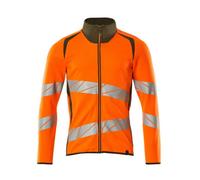 Mascot Accelerate Safe Modern Fit Zippered Sweatshirt (Hi-Vis Orange/moss Green) (Small)
