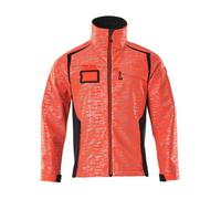 Mascot Accelerate Safe Softshell Jacket With Reflectors (Hi-Vis Red/dark Navy) (Small)