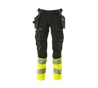 Mascot 19131-711 Accelerate Safe Trousers with Holster Pockets - Black/Hi-Vis Ye
