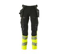 Mascot Accelerate Safe Trousers With Holster Pockets - Black/hi-Vis Yellow (32.5) (Leg Length - Short)