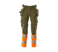Mascot Accelerate Safe Trousers With Holster Pockets - Moss Green/orange (30.5) (Leg Length - Long)