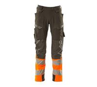 Mascot Accelerate Safe Trousers With Kneepad Pockets - Dark Anthracite/hi-Vis Orange (46.5) (Leg Length - Regular)