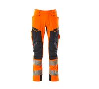 Mascot Accelerate Safe Trousers With Kneepad Pockets - Hi-Vis Orange/dark Navy (32.5) (Leg Length - Short)