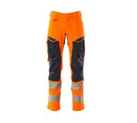 Mascot Accelerate Safe Trousers With Kneepad Pockets - Hi-Vis Orange/dark Navy (34.5) (Leg Length - Short)
