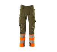 Mascot Accelerate Safe Trousers With Kneepad Pockets - Moss Green/orange (35.5) (Leg Length - Short)