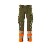 Mascot Accelerate Safe Trousers With Kneepad Pockets - Moss Green/orange (40.5) (Leg Length - Long)