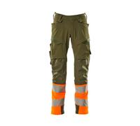 Mascot Accelerate Safe Trousers With Kneepad Pockets - Moss Green/orange (44.5) (Leg Length - Long)