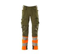 Mascot Accelerate Safe Trousers With Kneepad Pockets - Moss Green/orange (46.5) (Leg Length - Long)