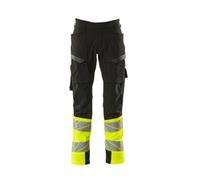 Mascot Workwear 19379 Accelerate Safe Trousers with thigh pockets Blac 42.5" 32"