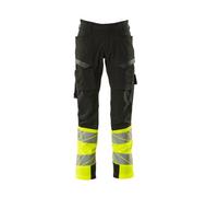 Mascot Workwear 19379 Accelerate Safe Trousers with thigh pockets Blac 44.5" 32"