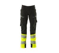 Mascot Workwear 19379 Accelerate Safe Trousers with thigh pockets Blac 52.5" 32"
