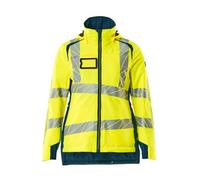 Mascot Accelerate Safe Winter Jacket For Ladies With Climascot (Hi-Vis Yellow/dark Petroleum) (X Large)