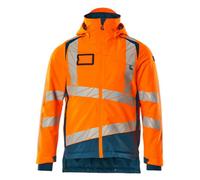 Mascot Accelerate Safe Winter Jacket With Climascot (Hi-Vis Orange/dark Petroleum) (Large)