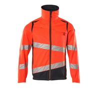 Mascot Accelerate Safe Work Jacket With Stretch Zones (Hi-Vis Red/dark Navy) (Medium)