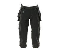 Mascot Advanced A3/4 Length Trousers With Holster Pockets (Black) (27) (Leg Length - Regular)