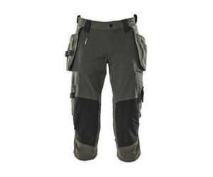 Mascot Advanced A3/4 Length Trousers With Holster Pockets (Dark Anthracite) (40.5) (Leg Length - Regular)