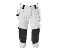 Mascot Advanced A3/4 Length Trousers With Holster Pockets (White) (28) (Leg Length - Regular)