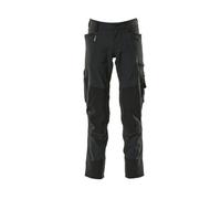 Mascot Advanced Stretch Trousers With Kneepad Pockets - Black (33.5) (Leg Length - Long)