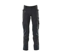 Mascot 17179-311-010-82C62 Trousers with Kneepad Pockets, Black/Blue, 82C62