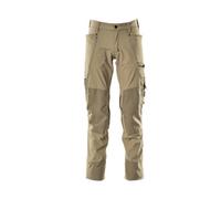 Mascot Advanced Stretch Trousers With Kneepad Pockets - Light Khaki (34.5) (Leg Length - Long)