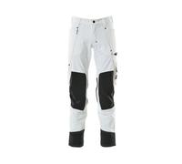 Mascot Advanced Stretch Trousers With Kneepad Pockets - White (28) (Leg Length - Short)