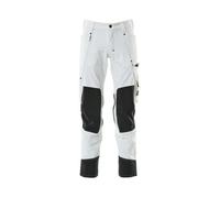 Mascot Advanced Stretch Trousers With Kneepad Pockets - White (32.5) (Leg Length - Short)